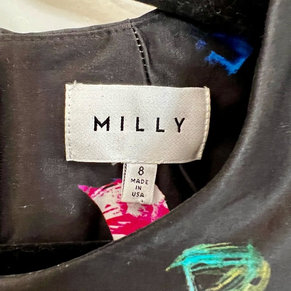 Bright colored abstract skater dress by Milly - Picture 4 of 4